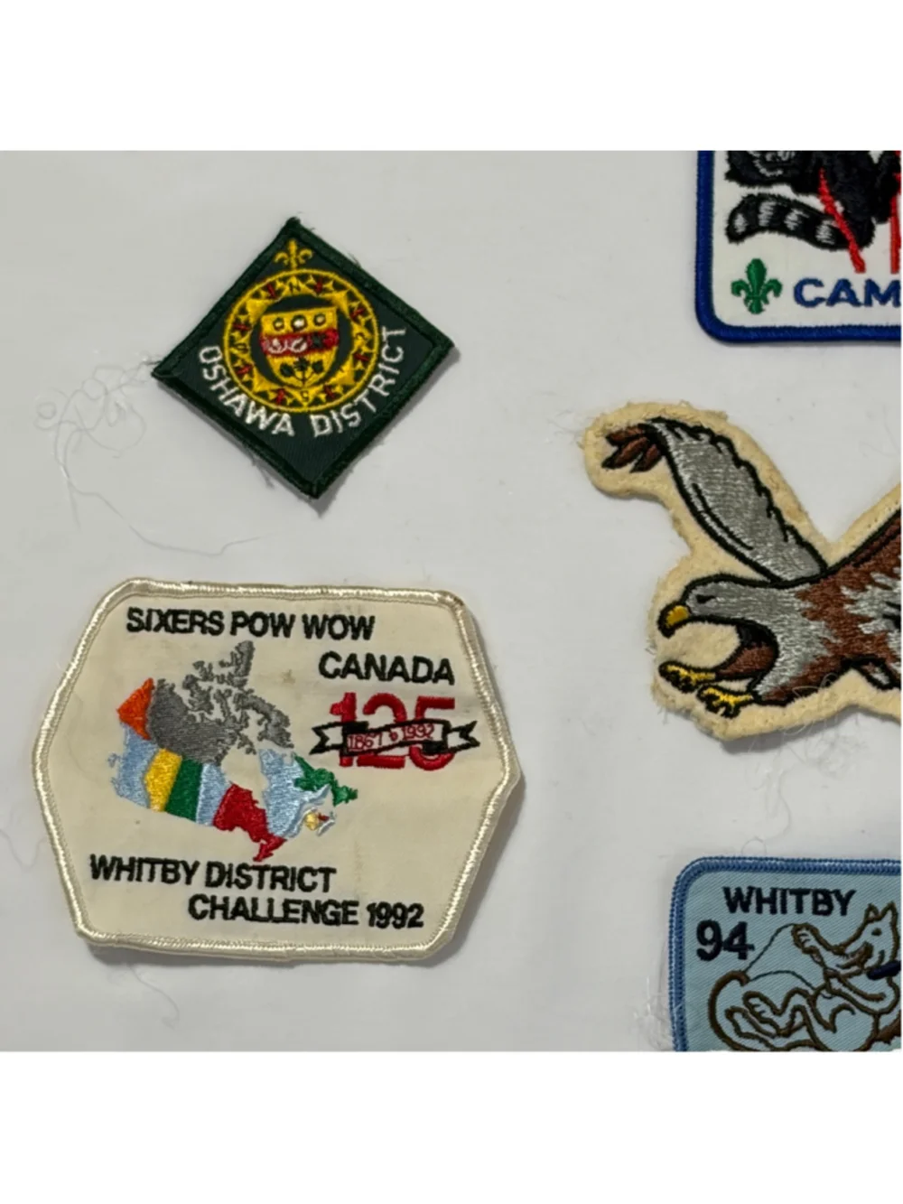 Vintage Scouts Canada Whitby District Patch Lot Camporee Cuboree Beaver Cub